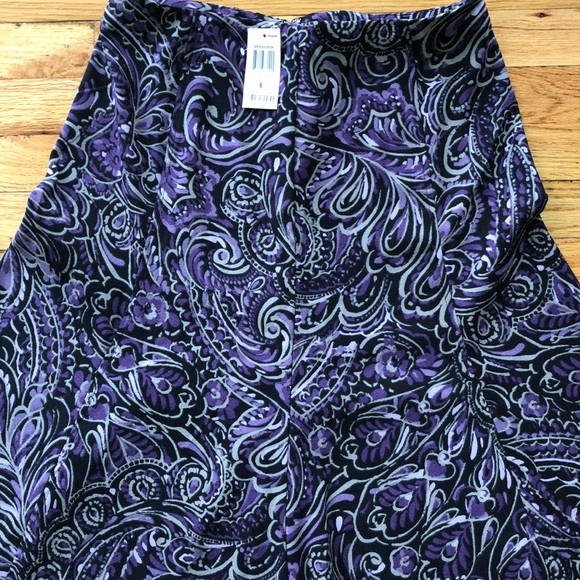💜JM COLLECTION💜PEACOCK PAISLEY A-LINE SKIRT💜 - Picture 2 of 6